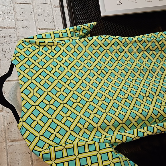 ALL FOR COLOR Citrus Grove Pattern Rich Half Sleeve Large Swing Dress - Picture 7 of 7